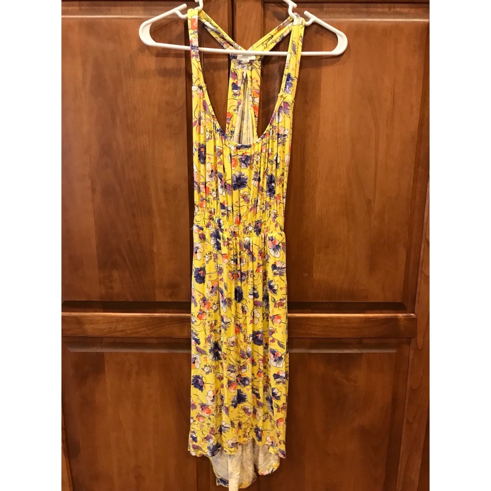 Floral Yellow Dress with Pockets